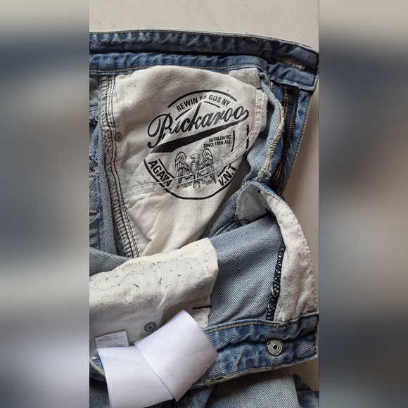 Buckaroo vintage wide leg distressed denims sz 34 waist altered leg cowgirlstyle - Picture 2 of 9